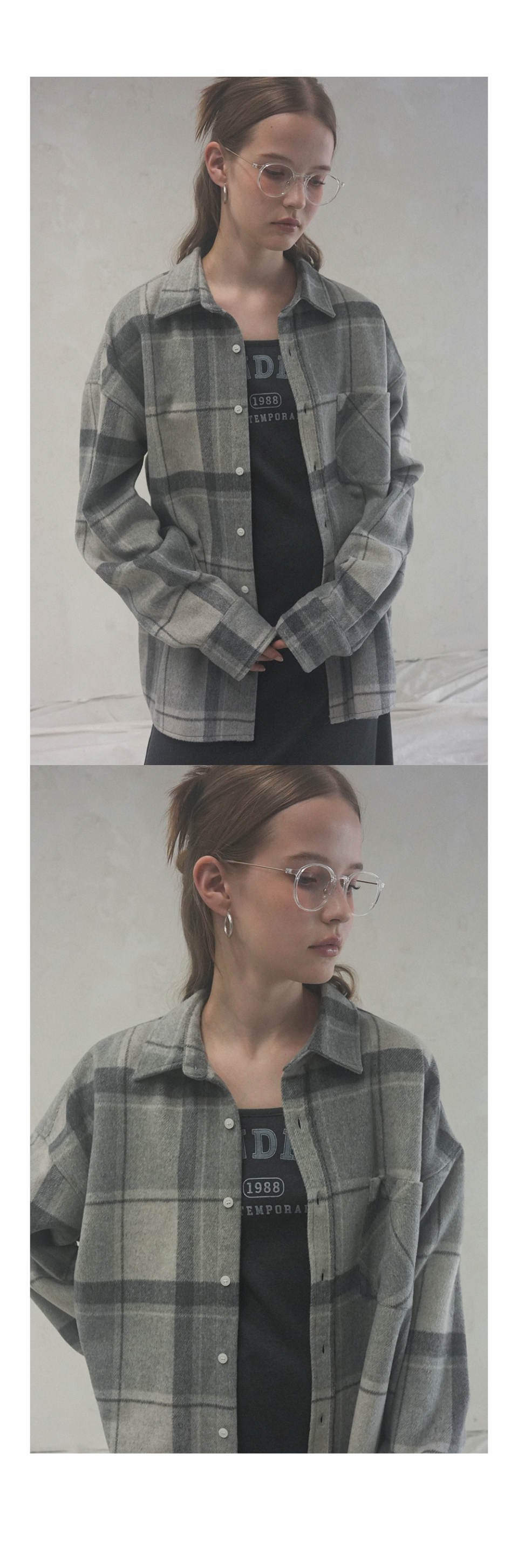 AVANDRESS ♥ Jerry Check Shirt/追跡付 MUSINSA | AVANDRESS Jerry Check Shirt BEIGE