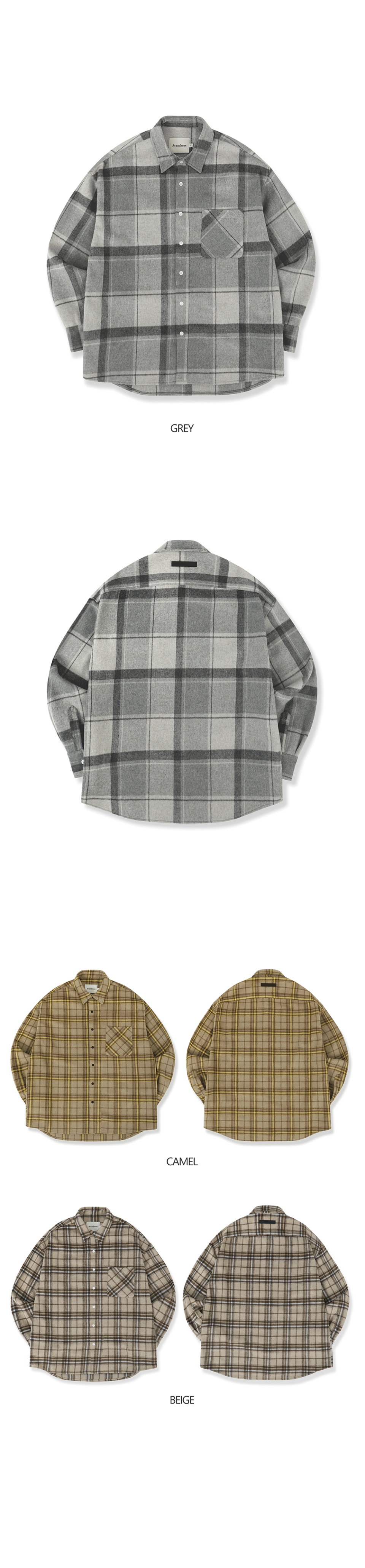 MUSINSA | AVANDRESS Jerry Check Shirt BEIGE