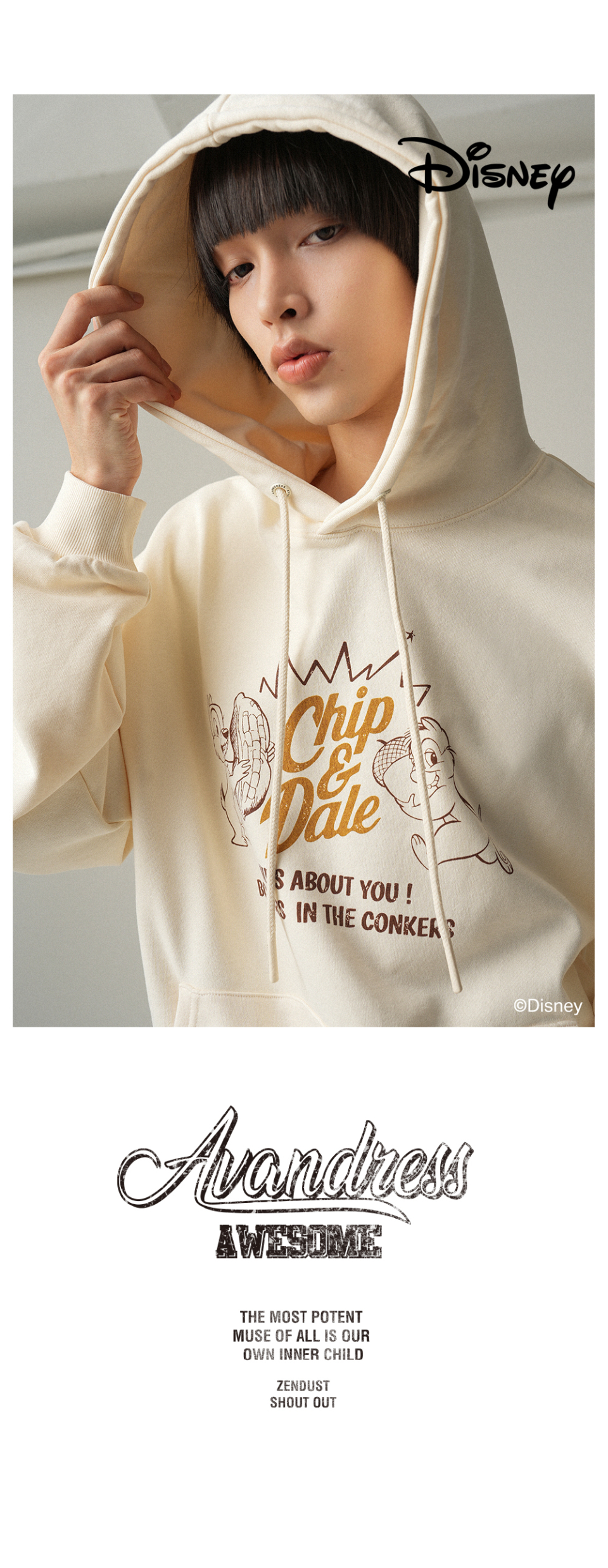 パーカー・フーディ [AVANDRESS] Chip & Dale Unisex Hoodie- 3COL (feat. Disney) AVANDRESS] Chip & Dale Unisex Hoodie- 3COL (feat. Disney