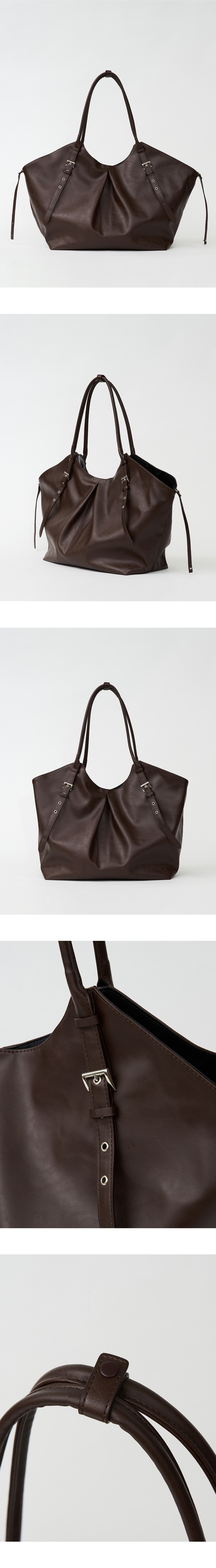 여밈(YEOMIM) belted shopper bag (choco brown) - 사이즈