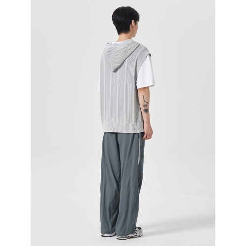Жилет на молнии в рубчик Light Gray (21485AAY22)