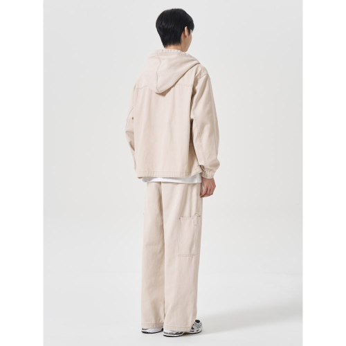 Хлопковый худи-жакет Oxford Ivory