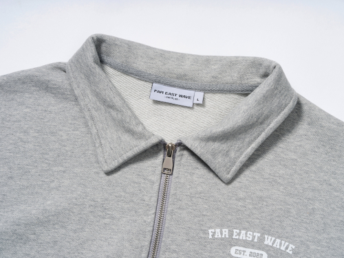 Свитшот FEW из органик-хлопка на молнии (Grey)