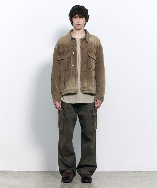Куртка из фактурного вельвета FADED BROWN