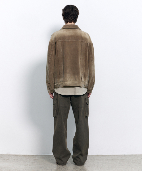 Куртка из фактурного вельвета FADED BROWN