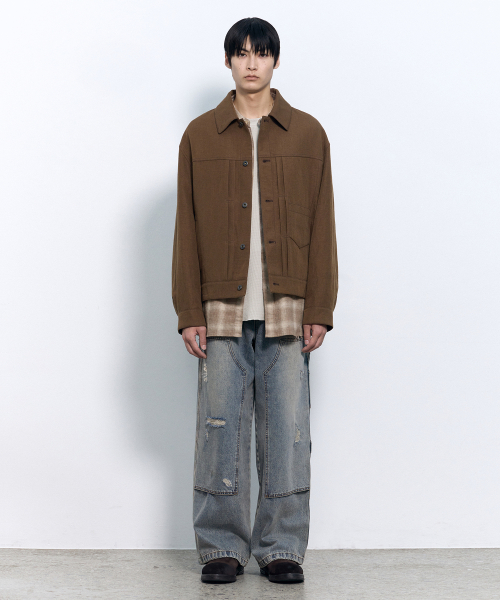 Куртка из конопли и шерсти TYPE1 CAMEL BEIGE