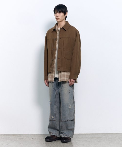 Куртка из конопли и шерсти TYPE1 CAMEL BEIGE