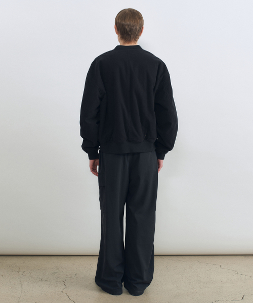 Куртка MA-1 из вареного молескина WASHED BLACK