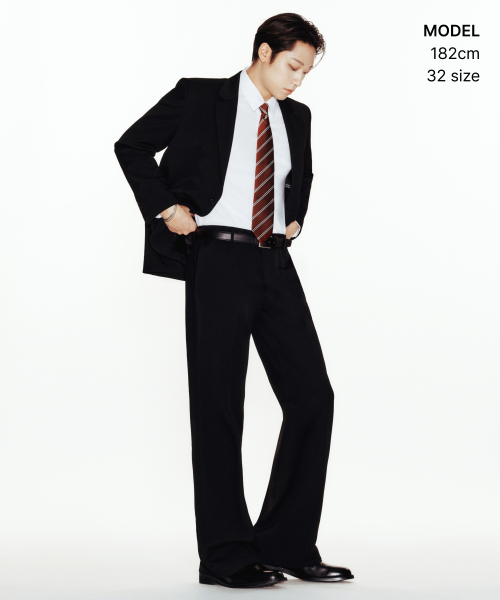 Flare Hidden Banding Slacks [Black] thumbnail 2