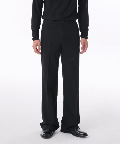 Flare Hidden Banding Slacks [Black] thumbnail 3