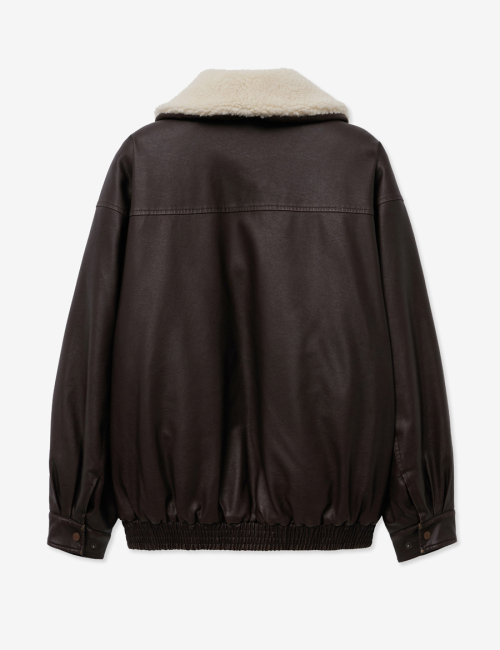 SHEARING SIGNATURE VINTAGE COATING LEATHER PADDING_BROWN
