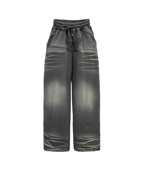 Embroidery Washed Pants