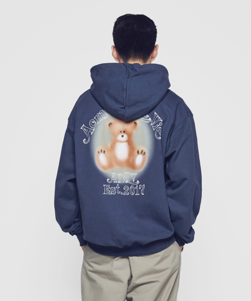 BLUR SKETCH BEAR HOODIE (3 COLOR)