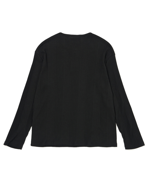 Лонгслив с вырезом хенли (Black)