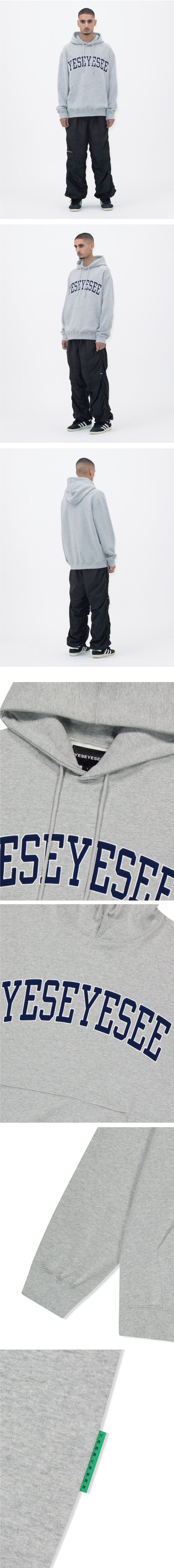 スウェット・トレーナー YESEYESEE Arch Logo Hoodie Grey YS240TSWHO02GRE MUSINSA | YESEYESEE Arch Logo Hoodie Gray