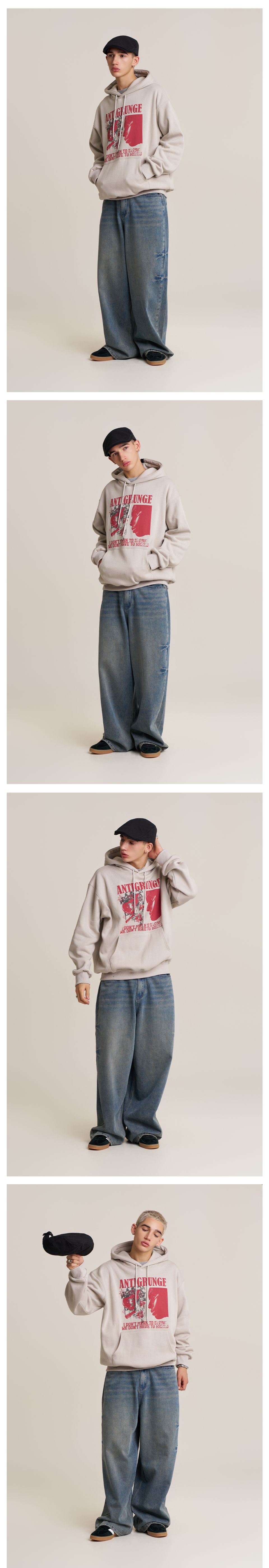 MUSINSA | SUPERSUB Anti-grunge hoodie - beige