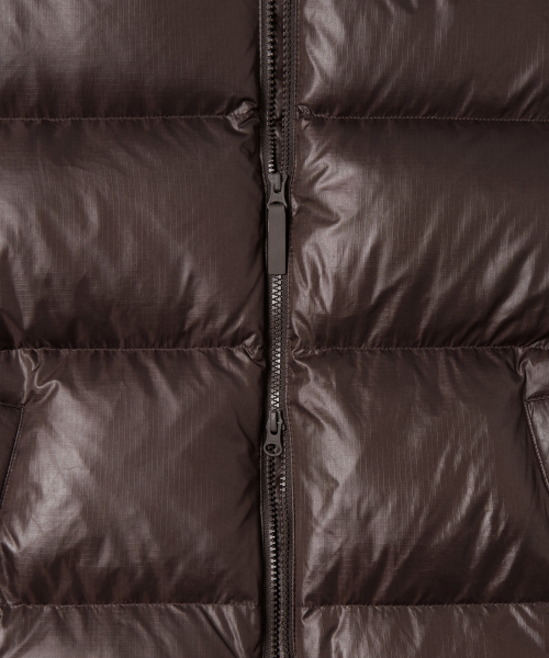 Глянцевый пуховик рипстоп Baroque Brown