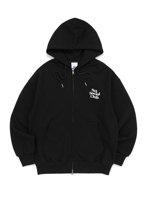 WAVY LOGO HOOD ZIP-UP (чёрный)
