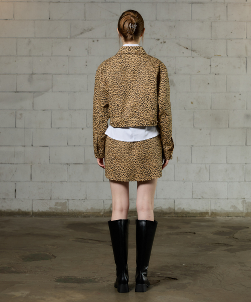 LEOPARD TRUCKER JACKET / бежевый