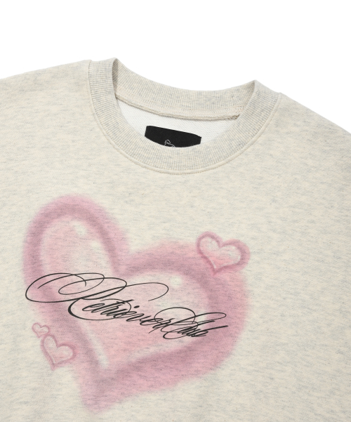 HEART CROP CREWNECK [OATMEAL]