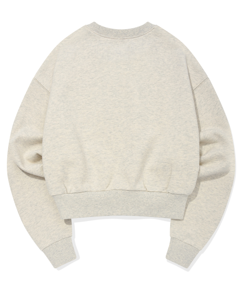 HEART CROP CREWNECK [OATMEAL]