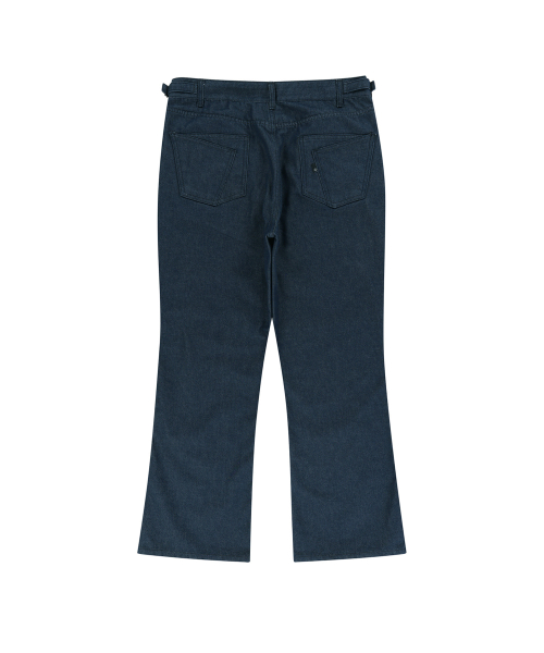 flare washed denim pants (indigo синий)