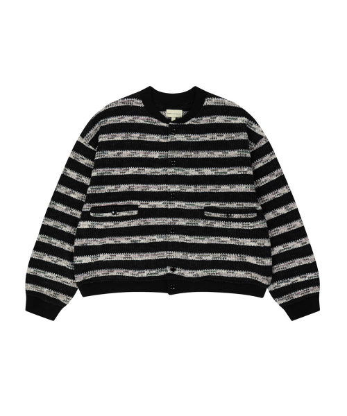 Needle crop cardigan (чёрный stripe)