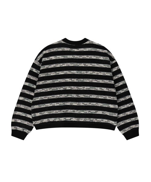 Needle crop cardigan (чёрный stripe)