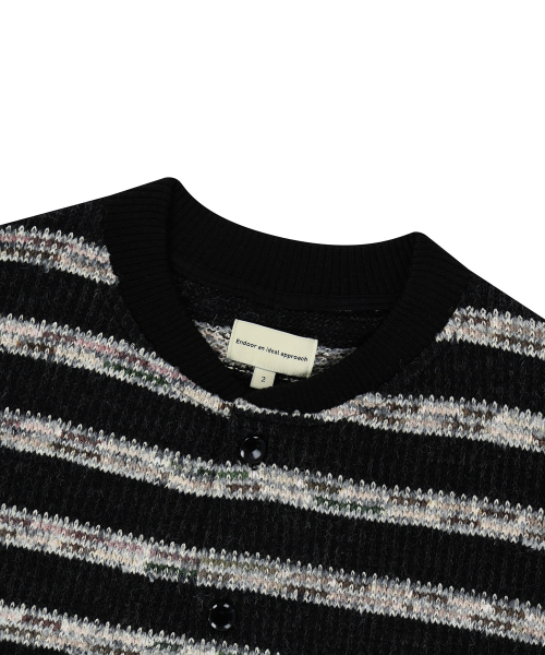 Needle crop cardigan (чёрный stripe)