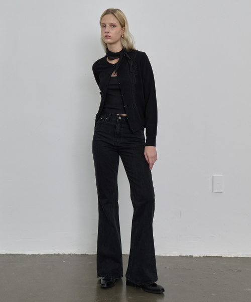 Шерстяной кардиган Needlework_Black