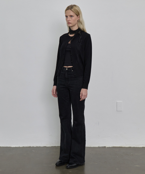 Шерстяной кардиган Needlework_Black