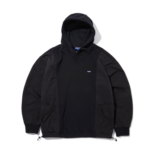 CN MIXED UTILITY POCKET SWEAT HOODIE BLACK_FQ3KH80U