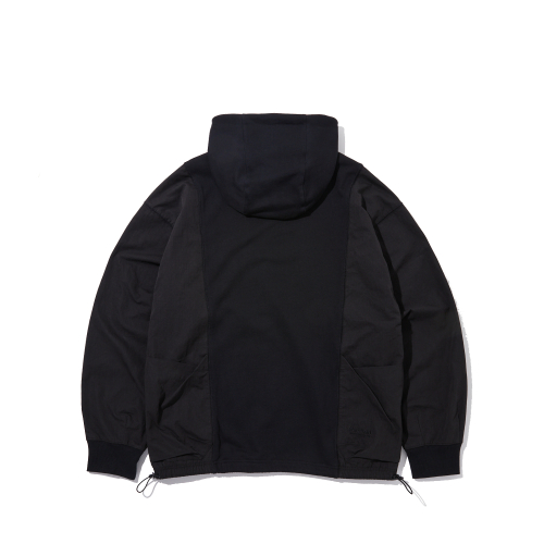 CN MIXED UTILITY POCKET SWEAT HOODIE BLACK_FQ3KH80U