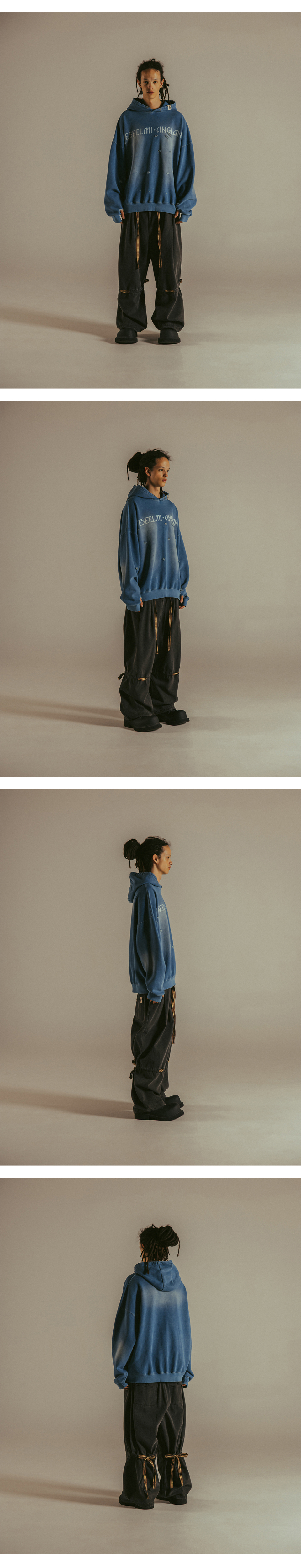 【AG X ESEELMI】Ethnic Jacquard Strap Pigment Pants 앵글런(ANGLAN) [AG X ESEELMI] Ethnic Jacquard Strap Pigment