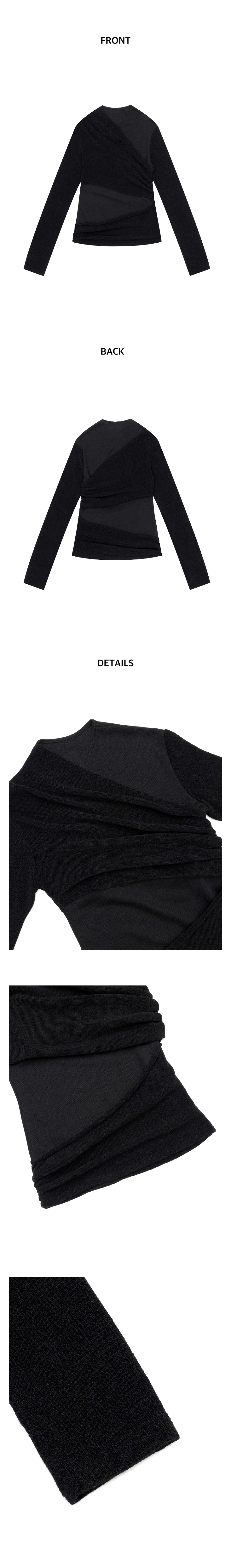 半額以下！！unof ❁︎ layered knit tops MUSINSA | KIMZISU Layered Knit Top _ BLACK
