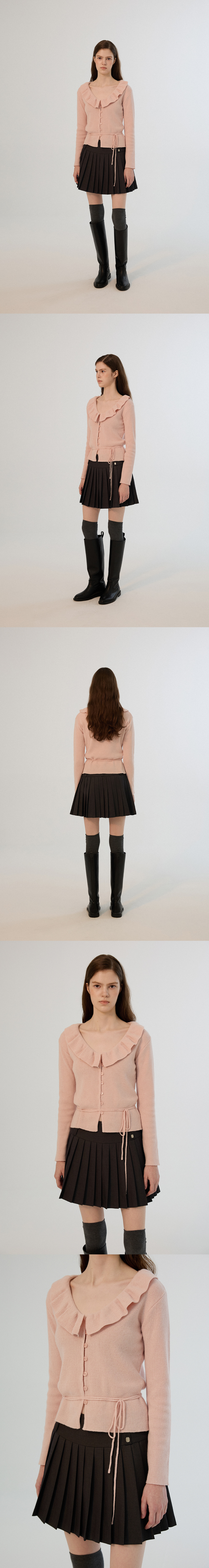 アウターその他 SOMEWHERE BUTTER. Ruffle Ribbon Cashmere Cardigan Ivory S4FC MUSINSA公式 | SOMEWHEREBUTTER Ruffle ribbon cashmere