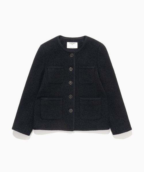 [2COLORS] BOUCLE TWEED JACKET