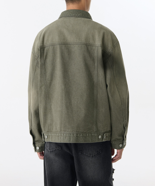 Джинсовая куртка оверсайз пигментного окрашивания [Khaki]