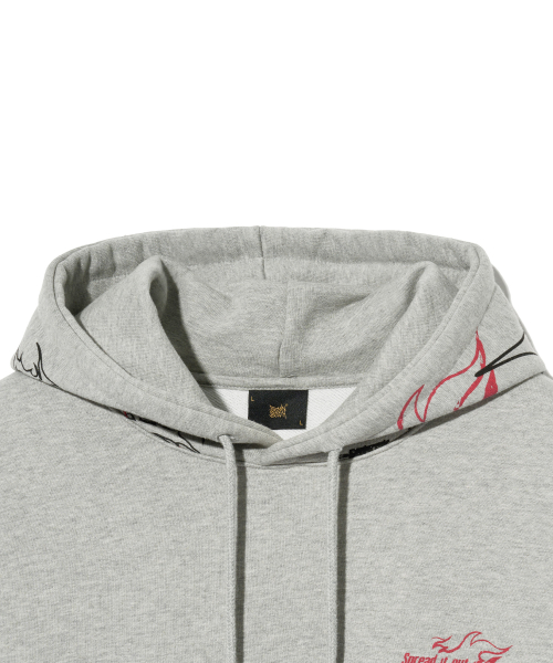 SPREAD IT OUT HOODIE - MELANGE серый