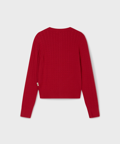 Steve High Gauge Cotton Cable Cardigan / WHCKG2325F
