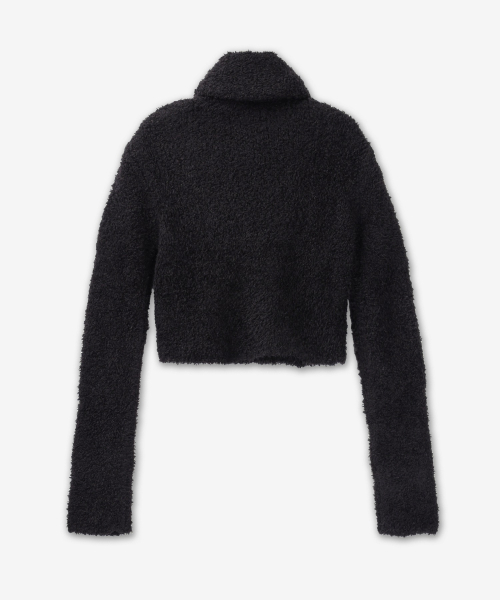 Укороченный свитер с высоким горлом - Black / 802477Y76UX1000