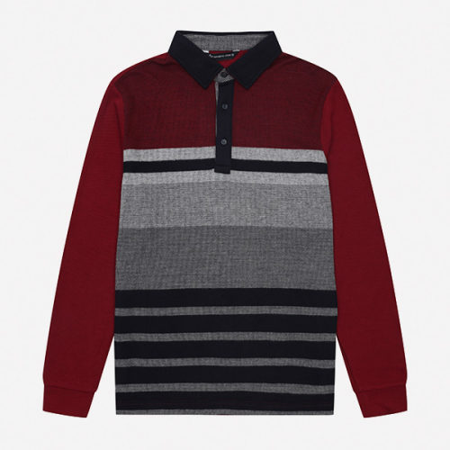 unisex classic stripe polo(NTH644)