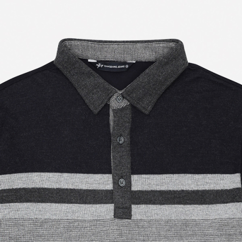unisex classic stripe polo(NTH644)