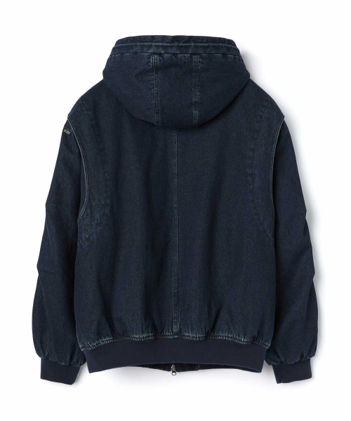 denim hood jumper_NAVY