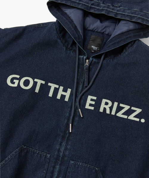 denim hood jumper_NAVY