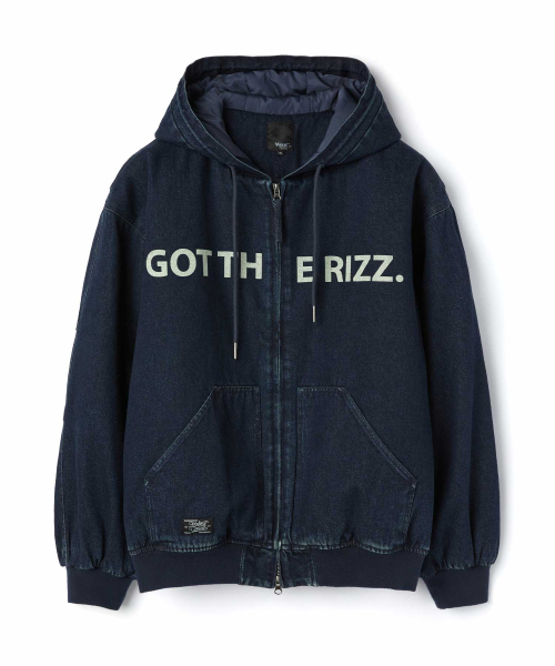 denim hood jumper_NAVY