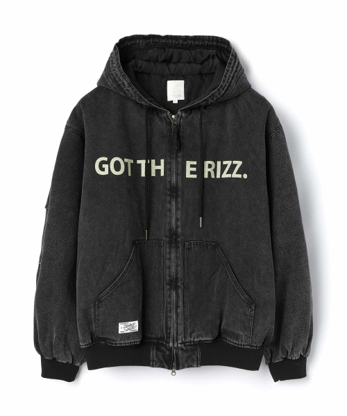 denim hood jumper_BLACK