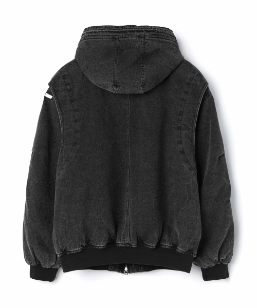 denim hood jumper_BLACK