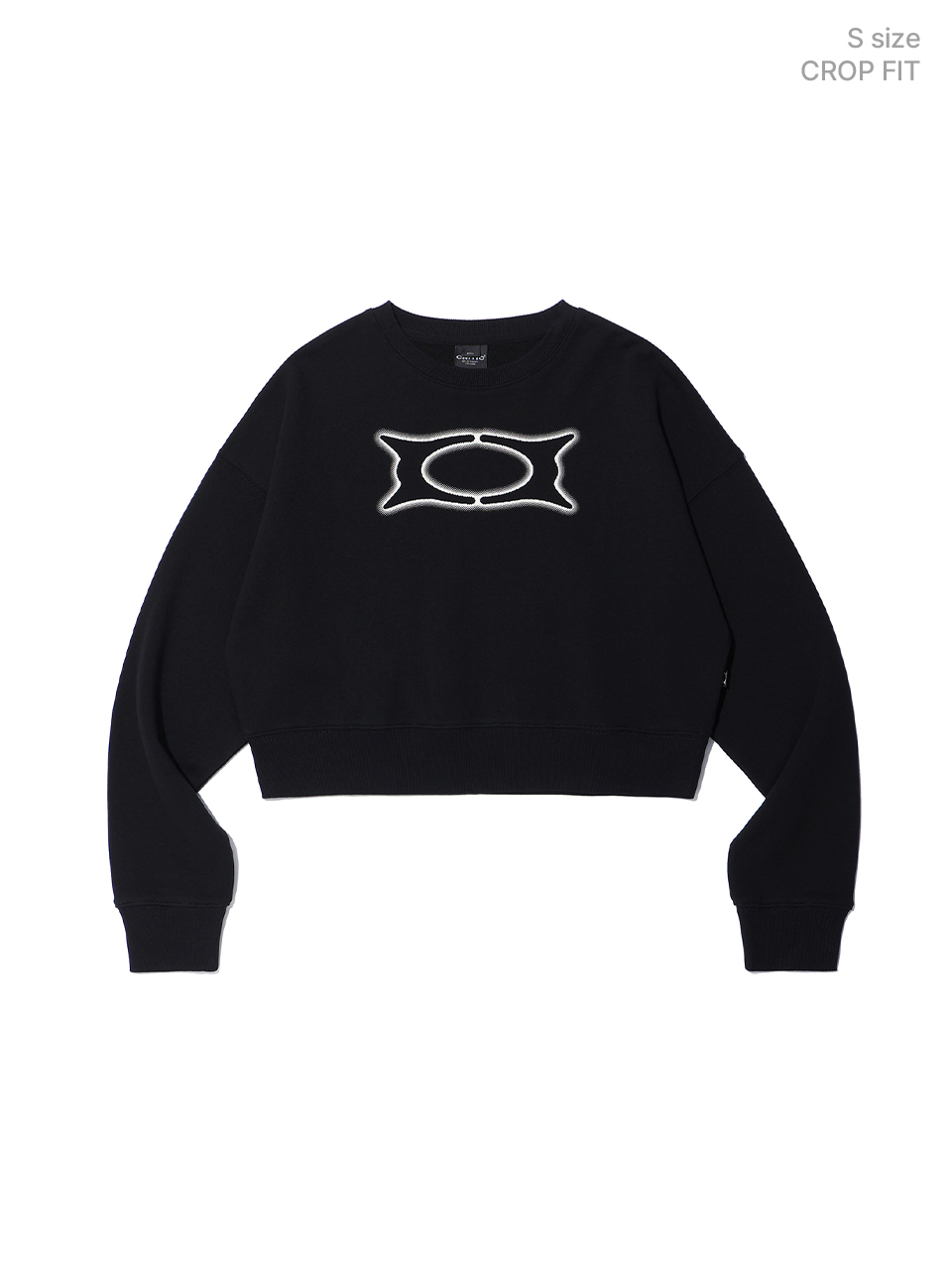 MUSINSA | CRITIC BASIC WORMHOLE SWEATSHIRT BLACK