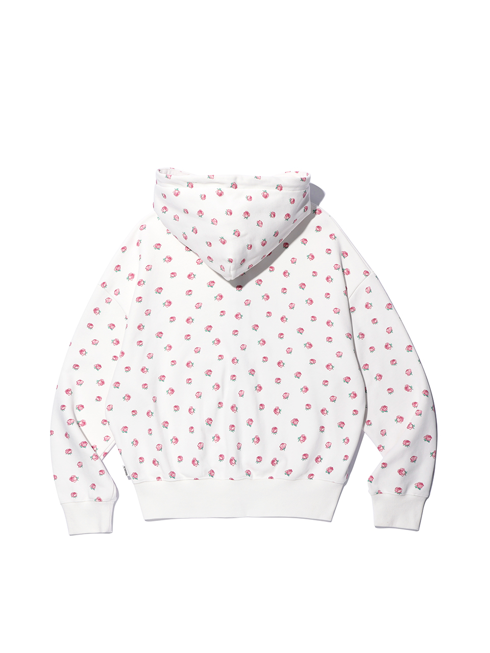 MUSINSA | YOUHEE FLOWER PATTERN HOOD ZIP-UP WHITE